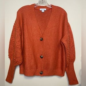 Calligraphie Balloon Sleeve Cardigan